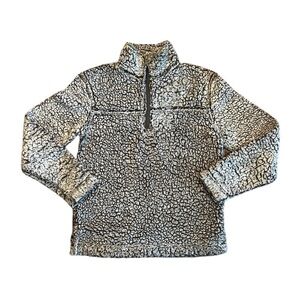 Boxercraft Sherpa Pullover Youth Medium M 1/4 Zip Jacket Frosty‎ Gray Cozy Warm